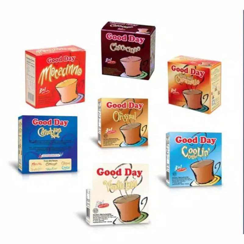 

GOOD DAY KOPI Kemasan Box All Varian