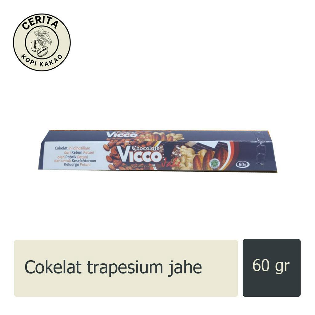 

Vicco Java - Cokelat Trapesium Bar Milk Chocolate Jahe 60 gram coklat batangan premium - Puslitkoka