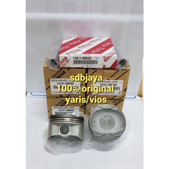 piston (4pcs) ring piston seher 1set (4piston) std yaris new vios limo gen1/gen2-3 mesin 1nzfe 100% 