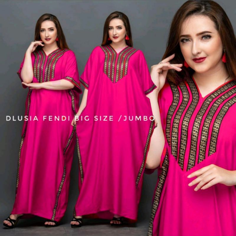 DASTER ARAB JUMBO LD 140 CM LOWO BIG SIZE BUMIL BUSUI FRIENDLY-Pink Fanta