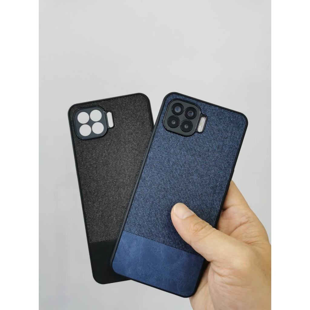 OPPO RENO 3 / RENO 3 PRO / RENO 4 / RENO 4 PRO / RENO 4F VERSI INDONESIA SOFT CASE FABRIC DENIM COVER