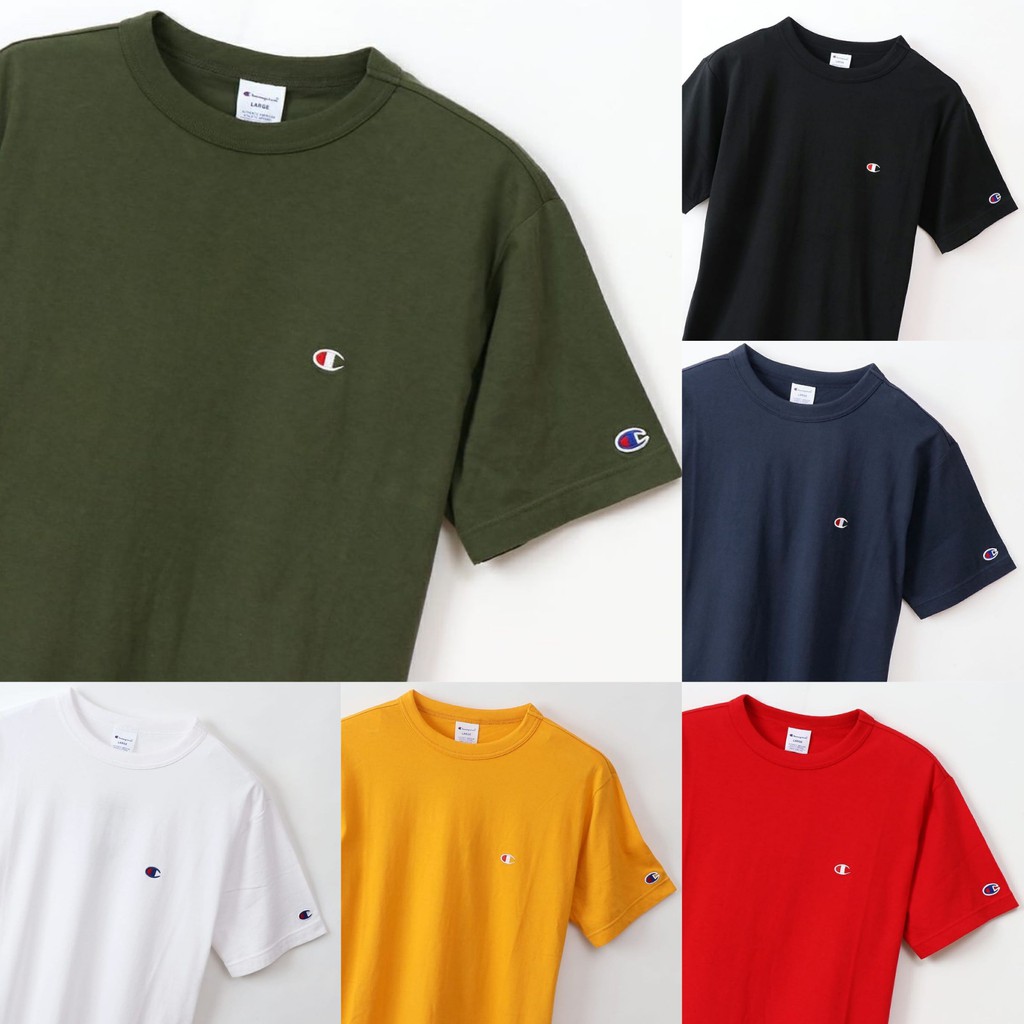 KAOS CHAMPION ORIGINAL - TSHIRT CHAMPION LOGO BASIC ORIGINAL - CHAMPION BASIC LOGO ORIGINAL JAPAN