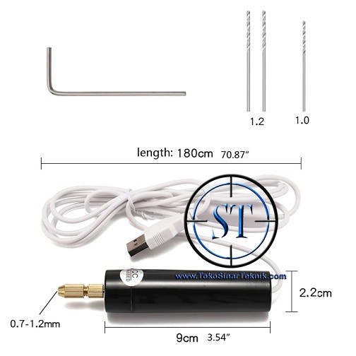 Bor Elektrik Mini Portabel Bor USB Dc 5V Genggam Mini Drill Tangan Profesional  untuk Pembuatan Perhiasan Resin Epoksi Mutiara Alat Kerajinan Kayu Powerbank Ringan HSS Set Mata Bor