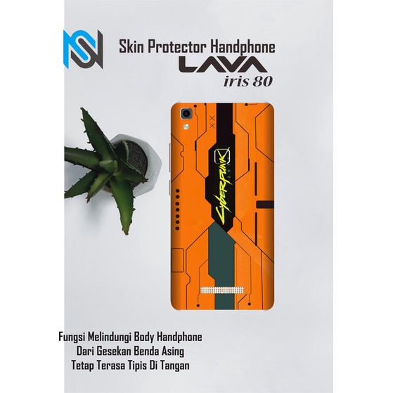 Isi 2pcs Garskin Hp Lava Iris 80 Motif Cyber 2 Free Custom Motif (Bisa COD)