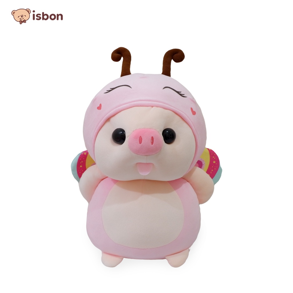 ISTANA BONEKA Babi Pig Hoodie ukuran sedang 30cm squishy halus premium besar lucu piggy pig soft plush premium