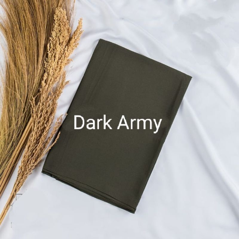 [175X75 CM] Jilbab Pashmina Polos Crepe Diamond Italiano Umama-Dark Army