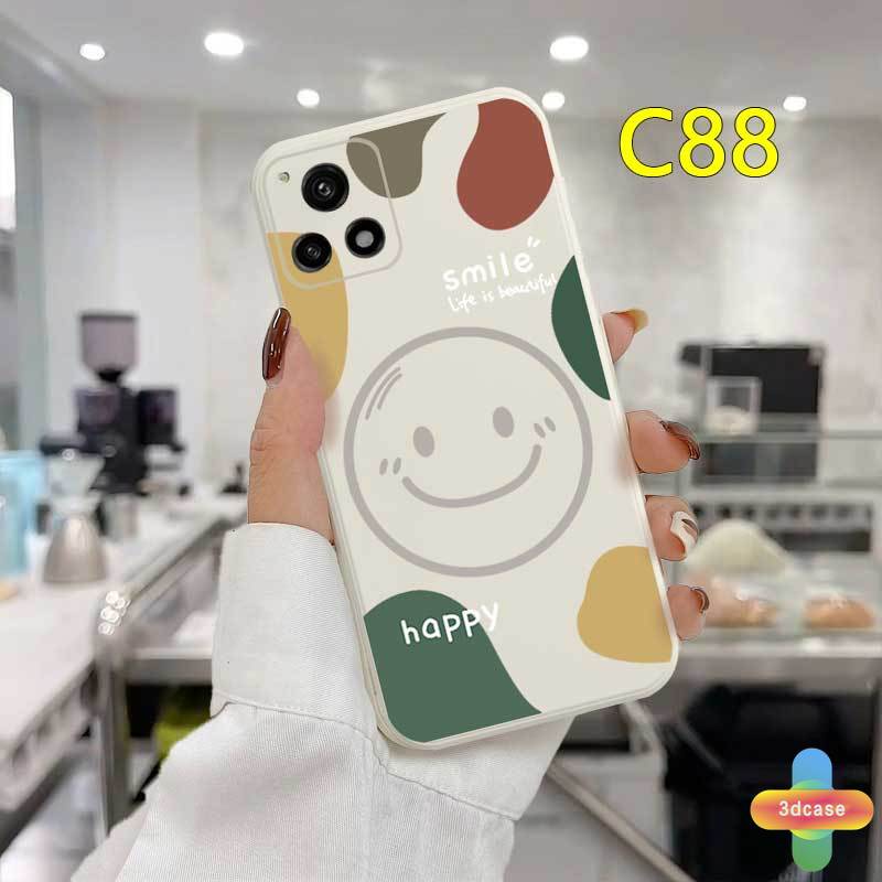 Casing Soft Case Realme C11 2021 C21Y C15 C21 C25 C20 C3 C12 C25S 5 5S 5i C17 7i C1 C31 C35 C25Y C2 C3i 6i C20A realme Narzo 20 10 10A 20A 30A A54 A15 A16 A9 A5 A7 A5S A95 A53 A33 Y12 Y20 A12 Couple Happy Smile Graffiti Anti-fall Case