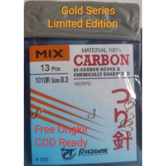 Kail Pancing Ikan Kecil Kieryu 1010G Gold Edition Ukuran 0.1 Kail Wader 01 Kail Sepat 0,1 Mata Kail 