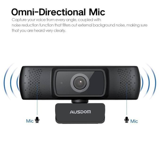 Webcam ausdom auto focus 1080P HD 30FPS noice cancelling microphone AF640 - Pc web camera Af-640