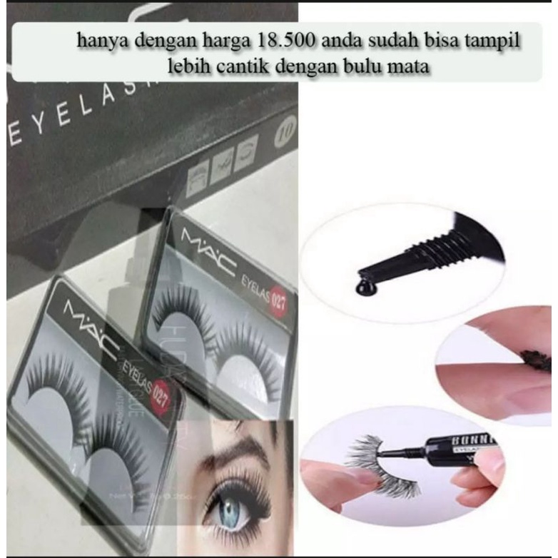 Paket Bulu mata 3 Pasang &amp; Lem Bulu Mata 1 Pcs