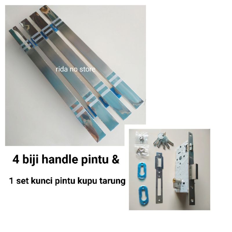 1 set Gagang Pintu Rumah Minimalis 45 cm dan 33 cm Handle Pegangan Pintu kayu