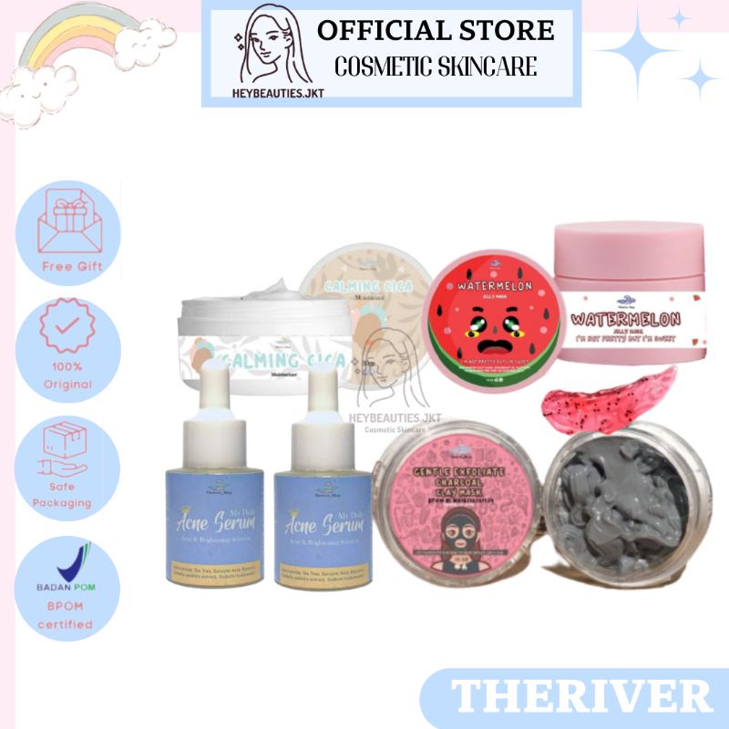 [READY] MASKER CLAY SLEEPING MOISTURIZER SERUM ACNE  BY THERIVER SHOP