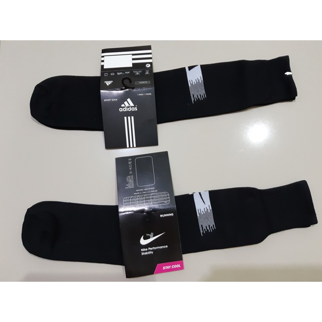  Kaos  Kaki  Futsal Sepak Bola  Nike Hitam Logo Gradient 