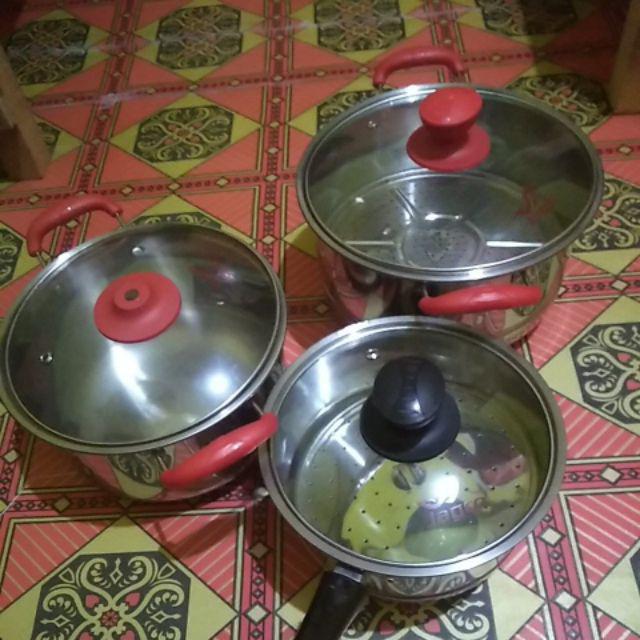 Panci Kukus Set Steamer Stainless 12pcs Jagoo Serbguna