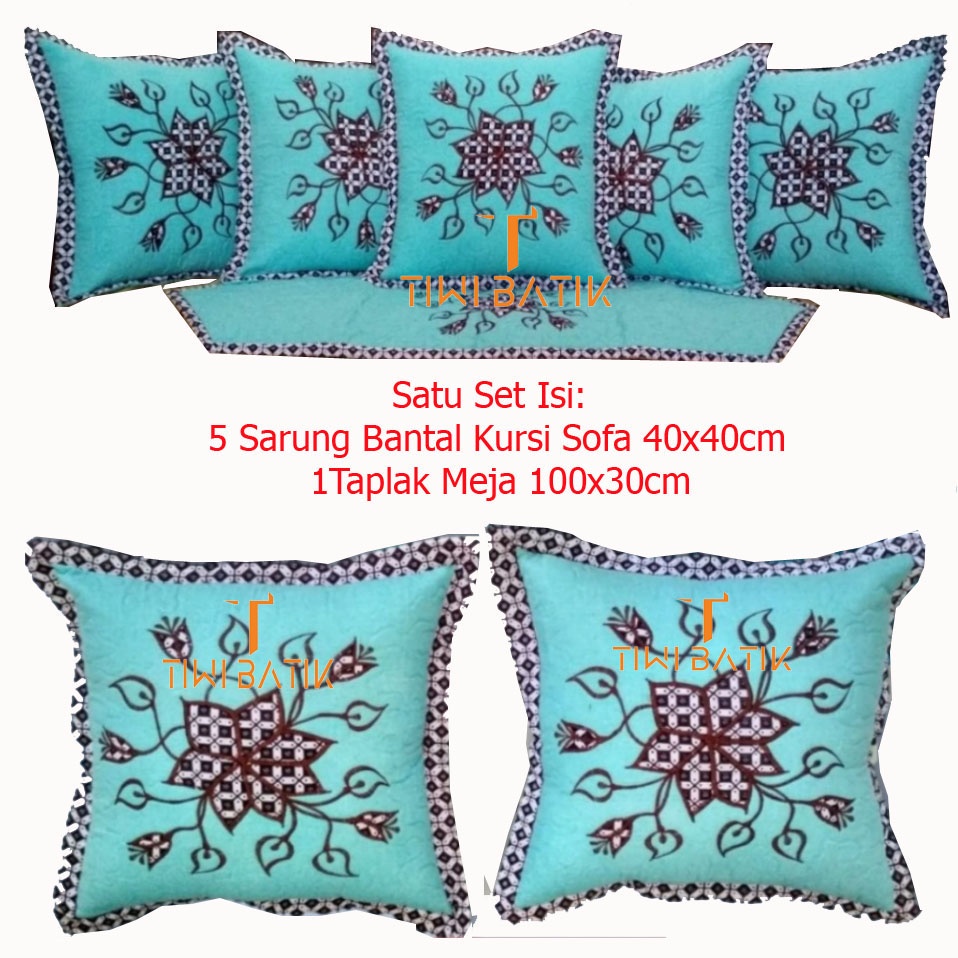 Sarung Bantal Kursi Sofa Batik Bordir Warna Murah