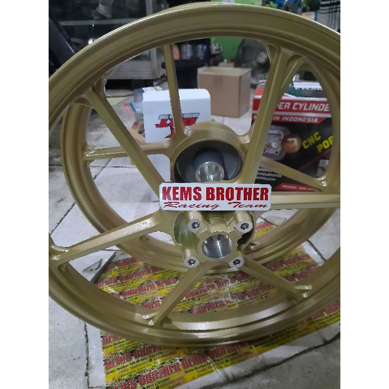 VELG BRT CHEMCO JUPITER JUPITER Z1 JUPITER MX OLD GOLD SILVER  UKURAN DEPAN 160 dan BELAKANG 185