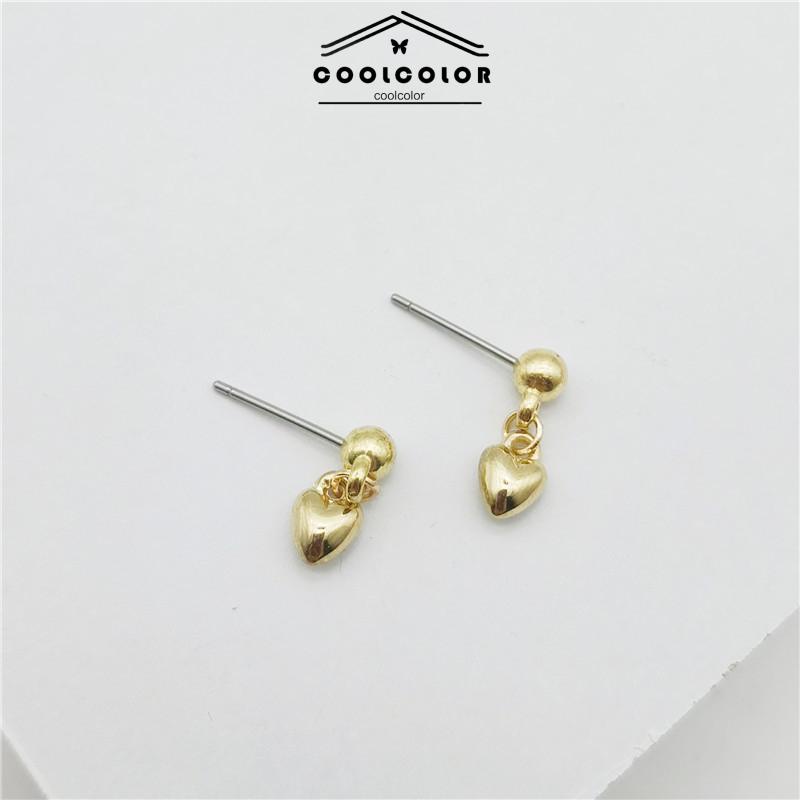 COD❤️1 pasang Anting Hati Kecil Wanita Aksesoris Fashion Mewah Korea Earrings panjang Dewasa Gaya Korea  Wanita Fashion Murah