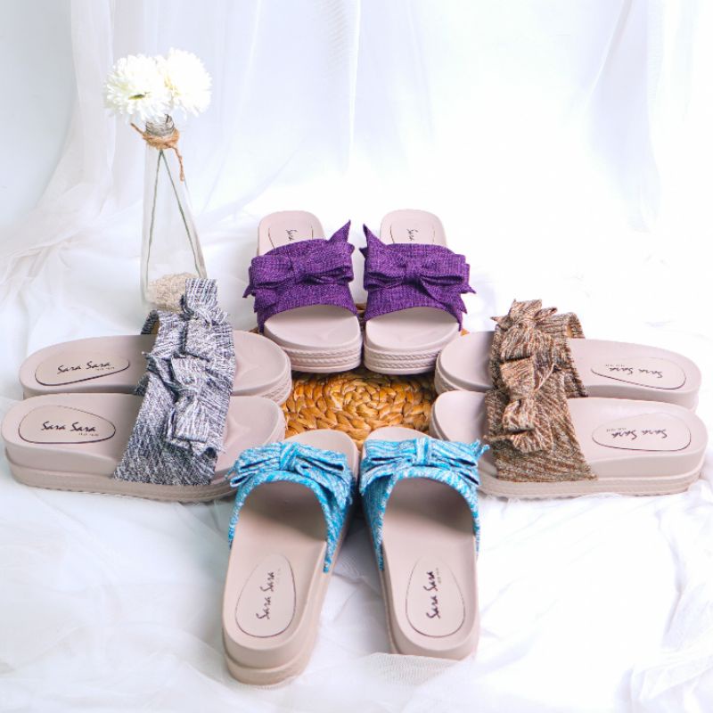 sandal wedges wanita sarasara bara/ sendal wedges wanita sara sara bara