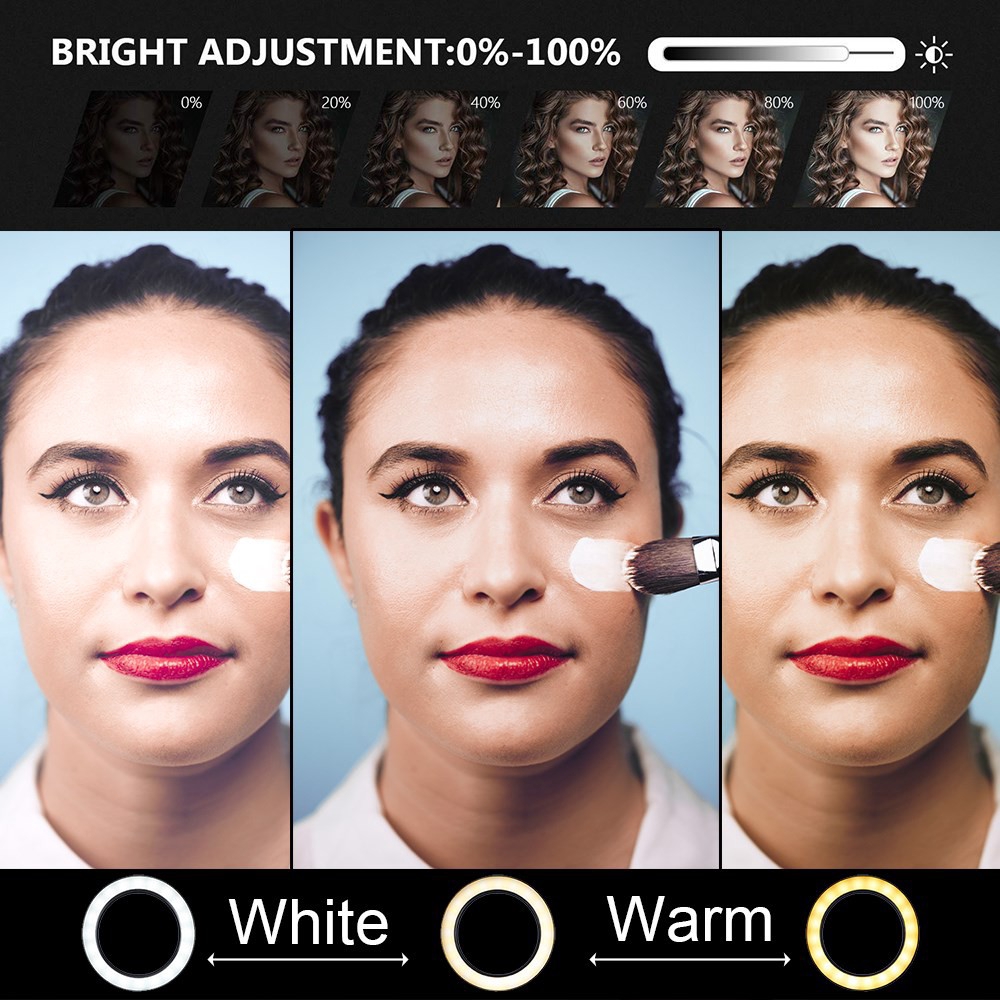 TRIPOD Handphone 2 meter + Ring Light Selfie (LED) 26 cm free holder handphone-7