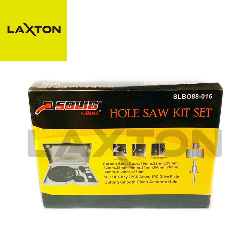 Solid Hole SAW kit pelubang kayu 16 pcs per set