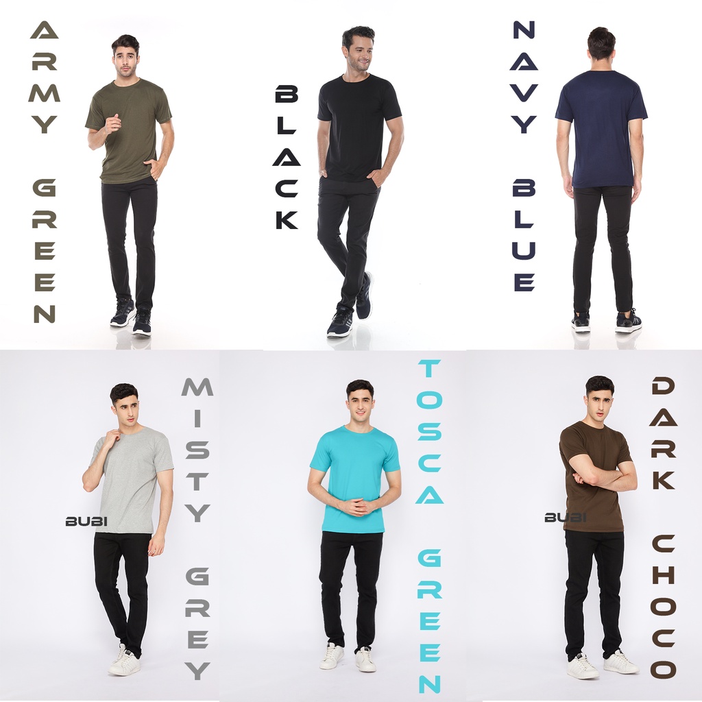 KAOS POLOS BLACK &amp; ARMY GREEN COTTON BAMBOO | S-XXL | KATUN BAMBU 30S ANTI BAKTERI LEMBUT RINGAN T SHIRT