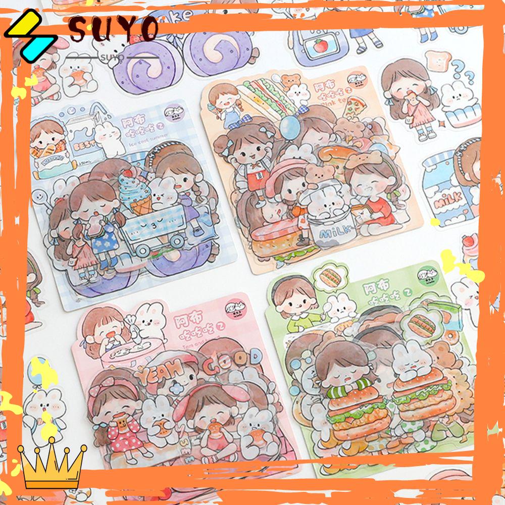 Suyo 27pcs Stiker Motif Kartun Kelinci Lucu Untuk Dekorasi Diary / Jurnal