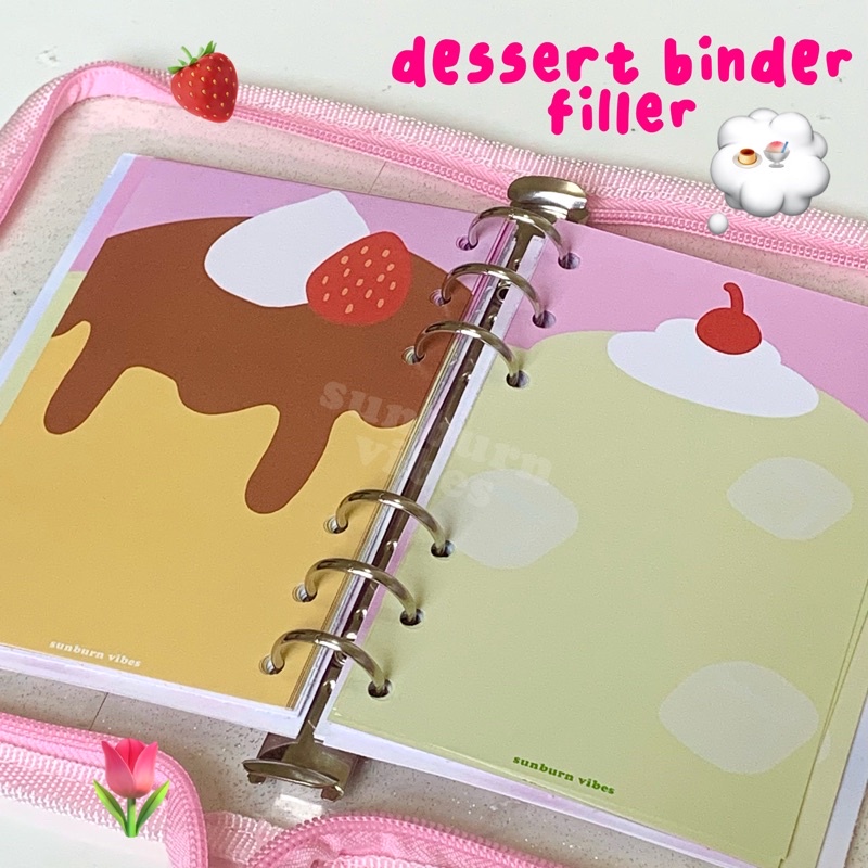 

dessert binder filler A6 / deco / journal set 6 paper