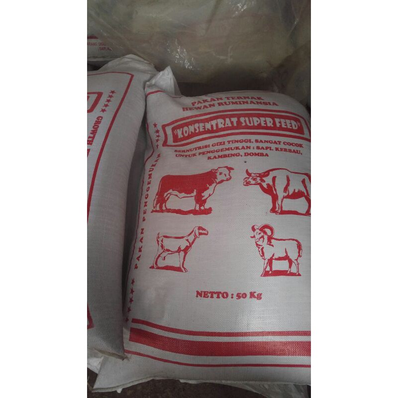

Konsentrat Super Feed, konsentrat sapi, kerbau, domba dan kambing 50 kg (اعروةالبرقي)
