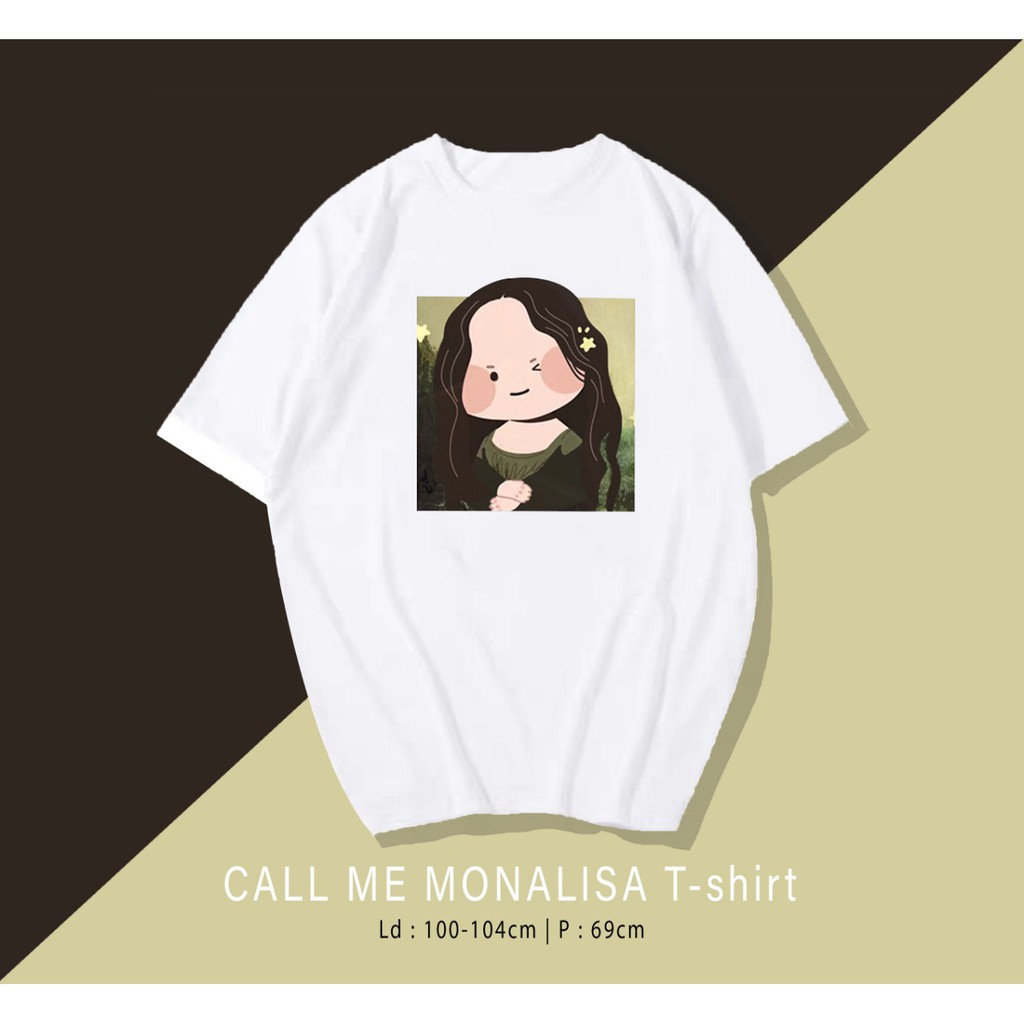 MONALISA HAPPY CARTOON ART  / TERMURAH KAOS DESIGN PREMIUM