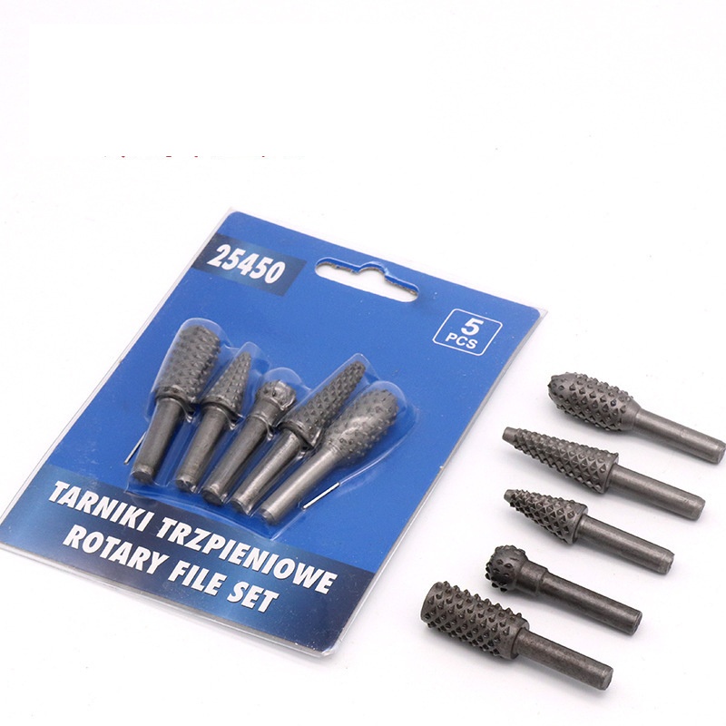 5pcs Mata Bor Gerinda Kikir Ukir Kayu Rasp Set Woodworking