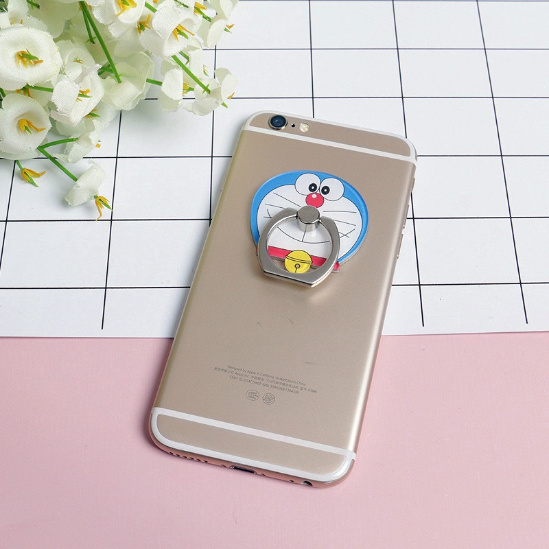 Kawaii Doraemon Cartoon Smartphone Ring Support Universal Metal Finger Ring Cute Mobile Phone Holder Stand Rings