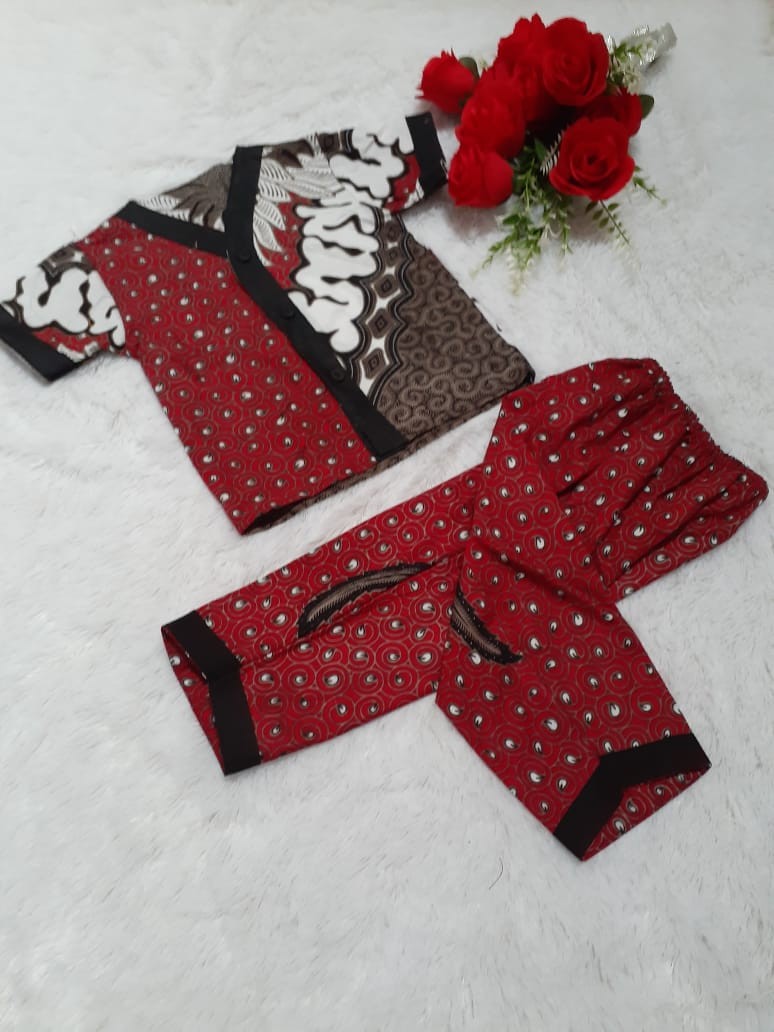 Piyama Batik Anak Murah Warna Cerah  Untuk Cowok Cewek Usia  1-5 Tahun.
