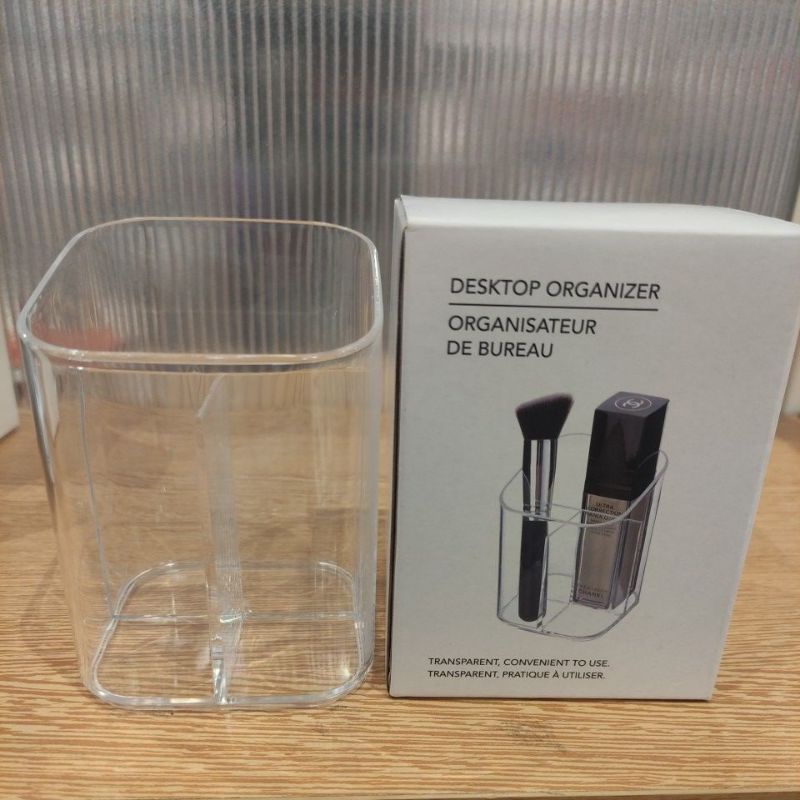 AKRILIK MAKE UP/ STORAGE ORGANIZER ORIGINAL MINISO UKURAN 14X10,5 CM