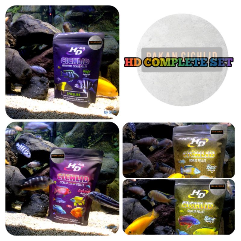 [PAKAN CICHLID] Pelet Ikan HD Complete Set