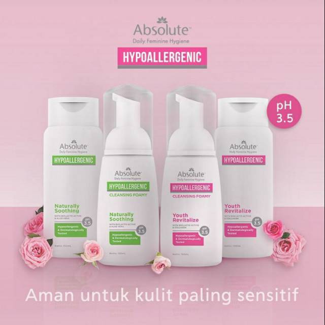 Original ABSOLUTE Pembersih wanita Absolute Foamy 150ml Exp Baru