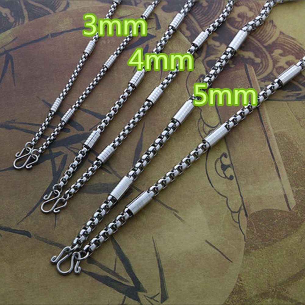 Kalung Titanium Steel Nanas Fashion Keren Warna Perak Punk Gothic Link Berat