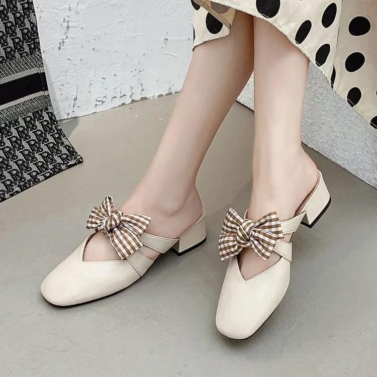 Free Box Sepatu Heels Chunky Sanda Wanita Korea NS7724 Sepatu Jakarta Sepatu Hak Wanita Import Sandal Heel Kekinian