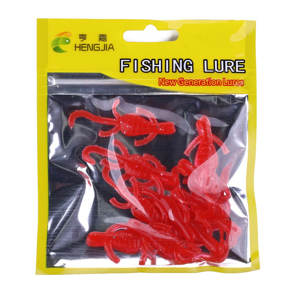 HENGJIA 50PCS/Bag Soft Fishing Lures 5cm 1g Artificial Lure Mini Gecko Silicone Wobblers For  Swimbait Jigging Plastic Bait Worm