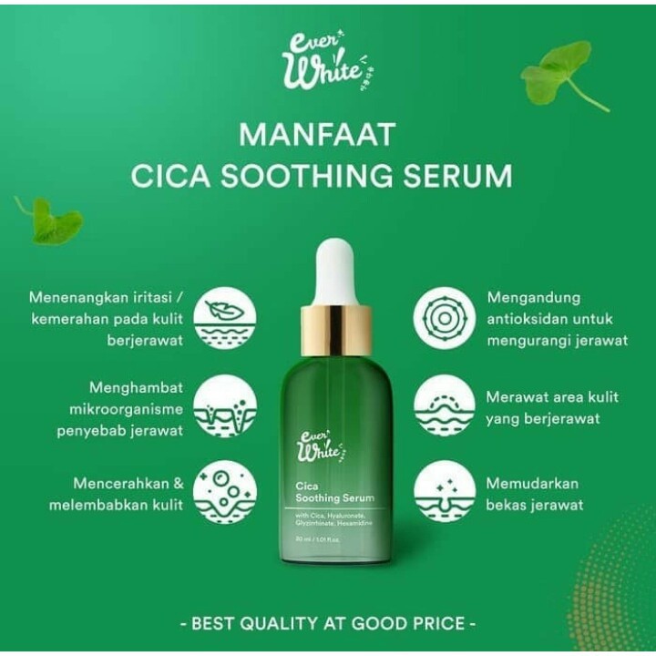 ☘️ CHAROZA ☘️ EVERWHITE Serum Brightening Essence / Cica Soothing / Niacinamide / Peeling / Multi Action