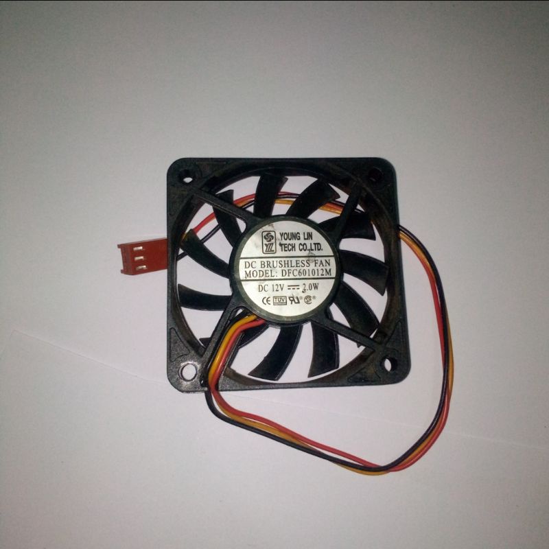 FAN 6CM KIPAS BRUSHLESS ORIGINAL YOUNG LIN DFC601012M 12V 2W 3PIN