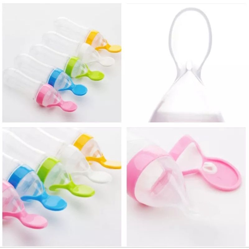 Sendok Makan Bayi MPASI Botol Sendok MPASI Botol Silicone Baby Feeding Bottle