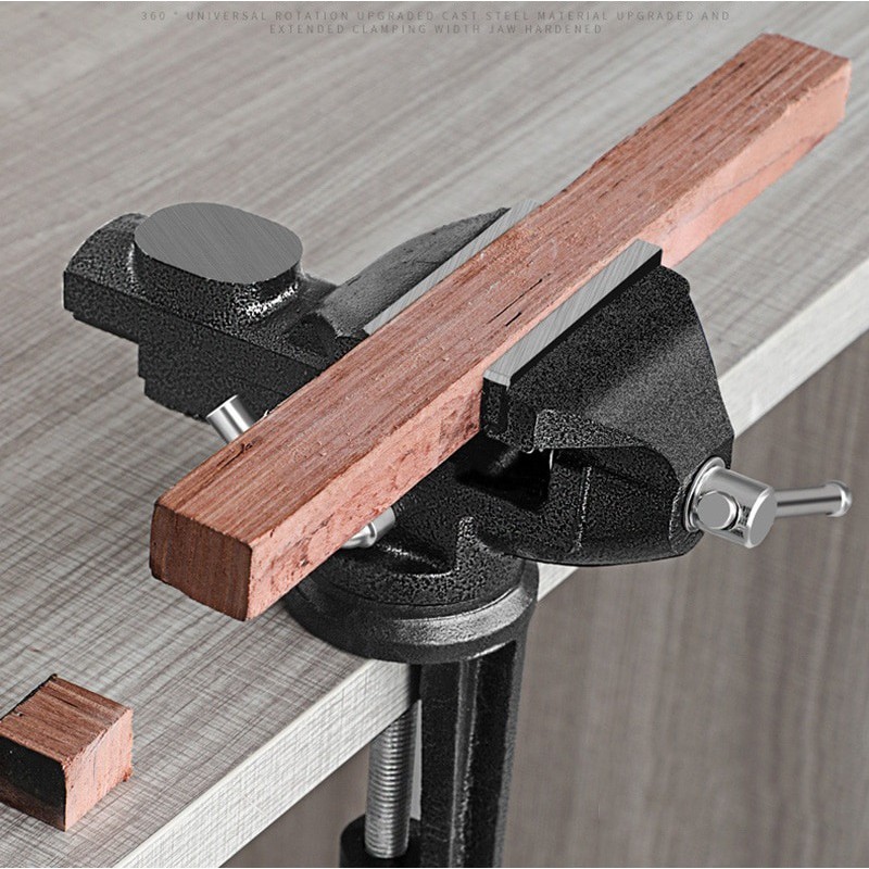 65 mm Vise Besi 360 rotation catok meja ragum desk clamp 2.5 inchi klem meja AA