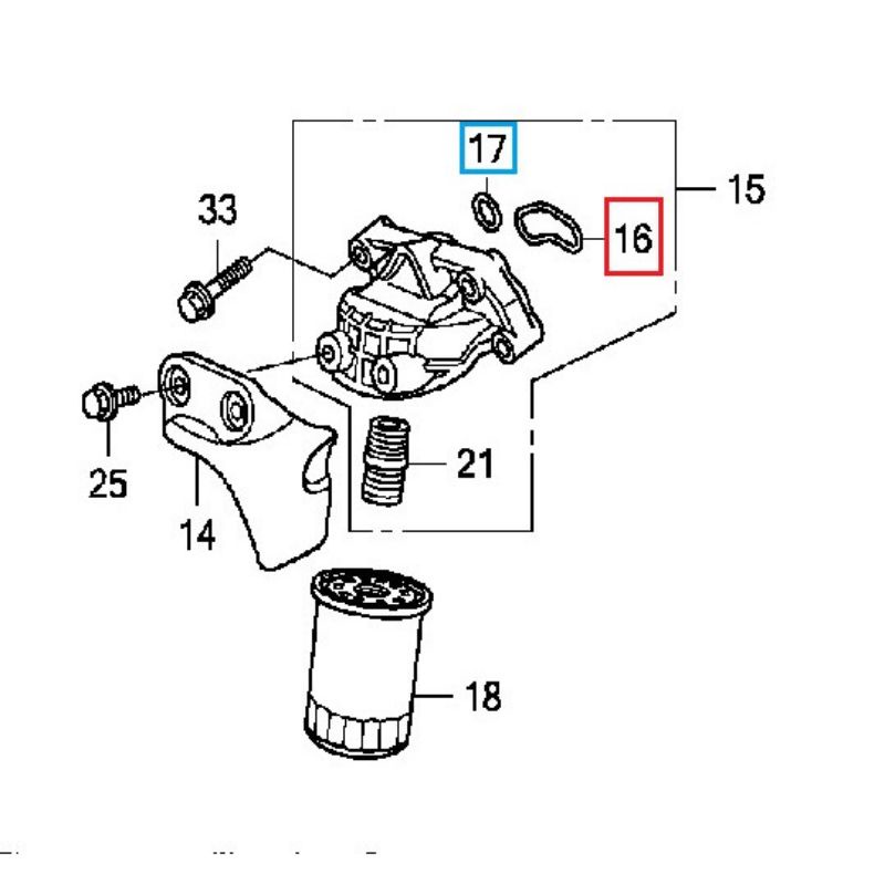 Seal Sil O-Ring Oring Karet Rumah Oil Oli Filter Honda CRV CR-V RE Gen 3 2.4cc 2400cc 2007 2008 2009