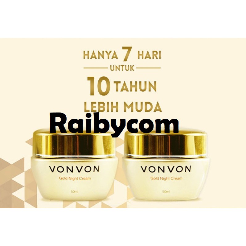 Vonvon 24K GOLD Night Cream Asli Original Lejel home shopping Von Von