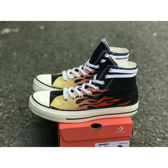 Converse Hi "Flame" Black Red. IMPORT