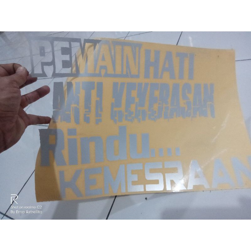 Stiker cutting kata kaca samping mobil pickup l300 granmax  T120ss  truck canter giga hino umplung