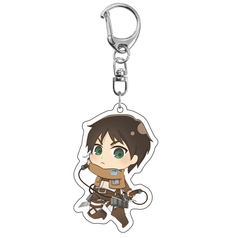 Gantungan Kunci Desain Kartun Anime Attack On Titan Bahan Akrilik Gaya Jepang