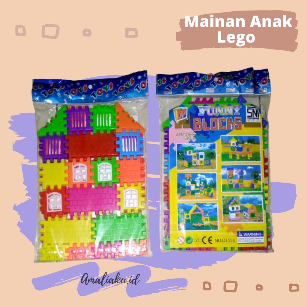 Mainan Anak Lego Bongkar Pasang Funny Block