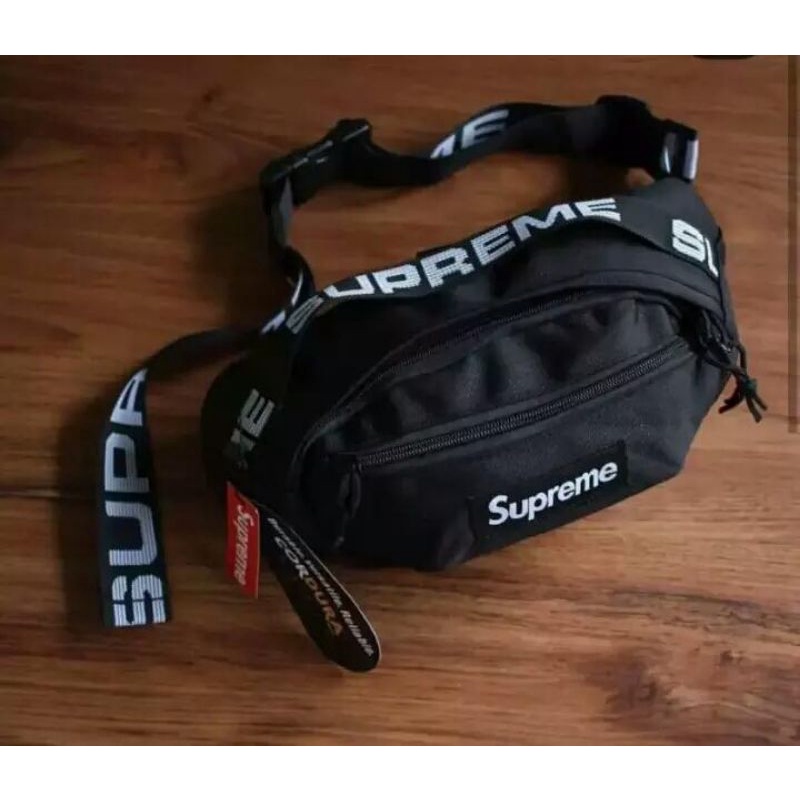 Cp_Store Tas Waistbag Supreme Hitam Premium / Tas Selempang