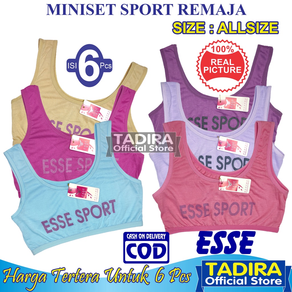 6 Pcs Miniset ESSE_Sport Anak Remaja Perempuan SD SMP Trend TADIRA